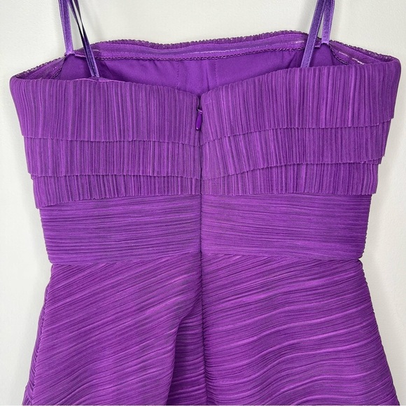 BCBGMaxAzria Jorie Violet Purple Short Mini Dress Layered Tulle Homecoming 4 - Picture 7 of 10